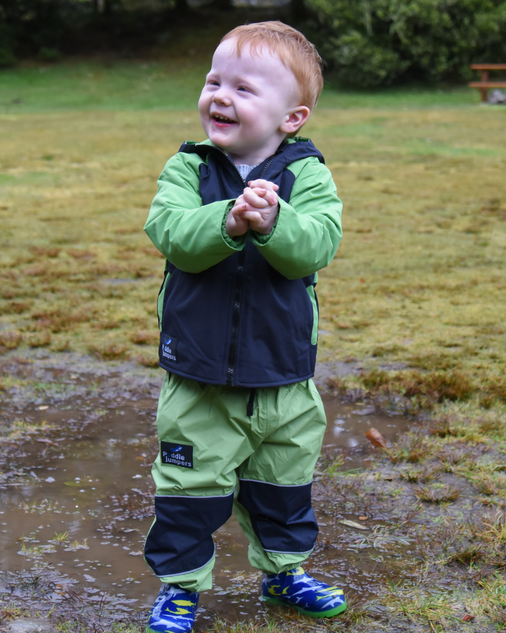 Microfleece Lined Jacket v2 - Avocado/Navy - Kids Outdoor Clothing NZ ...